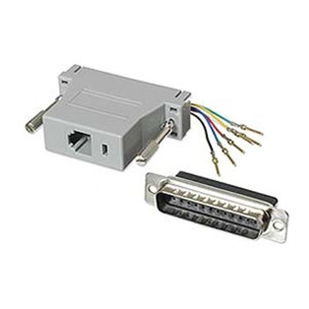 ZIOTEK INC Ziotek 131 2030 Modular Adapter DB25 M to RJ11/RJ12 131 2030